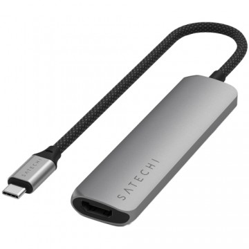 SATECHI 4-in-1 USB-C Slim Multiport Adapter 4K (Space Grey)