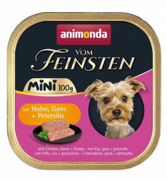 ANIMONDA Vom Feinsten Adult Mini Chicken, goose and parsley - wet dog food - 100g