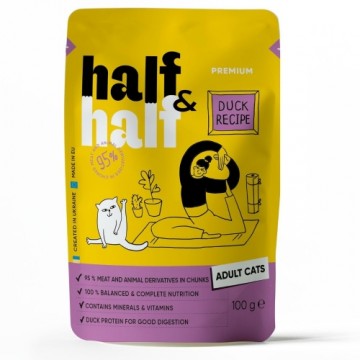 Half&Half konservi ar Pīli mērcē pieaugušiem kaķiem 100 g