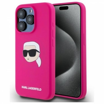 Karl Lagerfeld KLHMP15XSKHPPLF iPhone 15  Pro Max 6.7" fuksja|fuschia hardcase Silicone Karl Head Print MagSafe