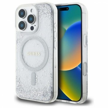 Guess GUHMP16LRGRGES iPhone 16 Pro 6.3"   srebrny|silver hardcase Resin Gradient Glitter MagSafe