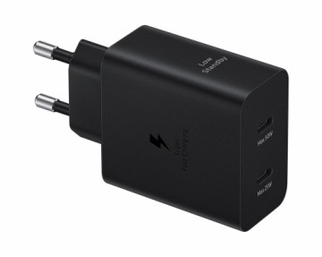 EP-T5020XBE Samsung Dual USB-C 50W Travel Charger + USB-C Data Cable Black (Damaged Package)