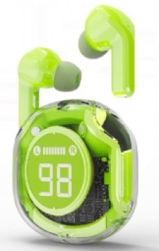 Austiņas Gembird Transparent TWS in-ears Green