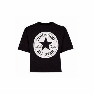 Детский Футболка с коротким рукавом Converse Signature Chuck Patch Boxy Tee Чёрный