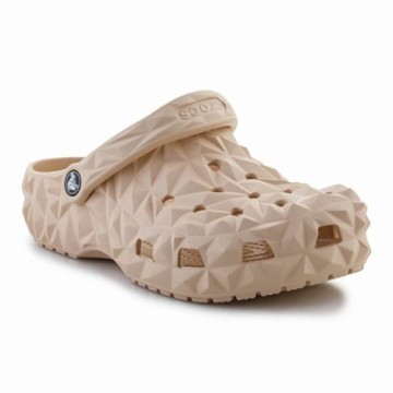 Деревянные башмаки Crocs Classic Geometric Clog Бежевый