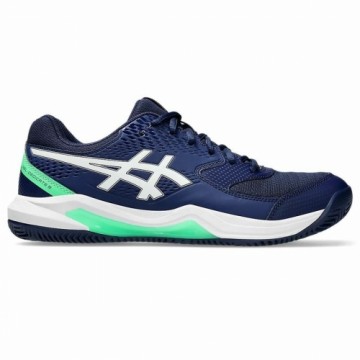 Vīriešu Tenisa Apavi Asics Gel-Dedicate 8 Clay Zils