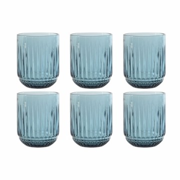 Set of glasses Home ESPRIT Blue Crystal (6 Units)