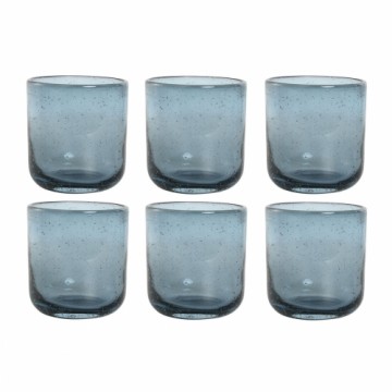 Set of glasses Home ESPRIT Blue Crystal 320 ml (6 Units)