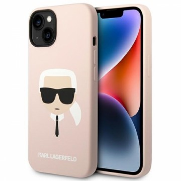 Karl Lagerfeld KLHMP14SSLKHLP iPhone 14  | 15 | 13 6,1" hardcase jasnoróżowy|light pink Silicone Karl`s Head Magsafe