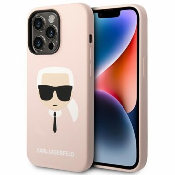 Karl Lagerfeld KLHCP14XSLKHLP iPhone 14  Pro Max 6,7" hardcase różowy|pink Silicone Karl`s Head