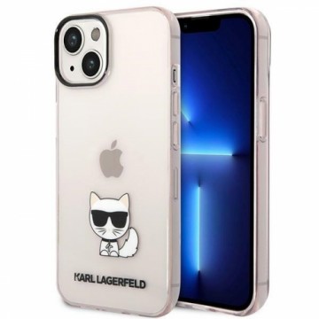 Karl Lagerfeld KLHCP14SCTTRI iPhone 14  | 15 | 13 6,1" hardcase różowy|pink Transparent Choupette Body