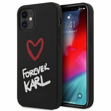 Karl Lagerfeld KLHCP12SSILKRBK iPhone 12  mini 5,4" czarny|black hardcase Silicone Forever Karl