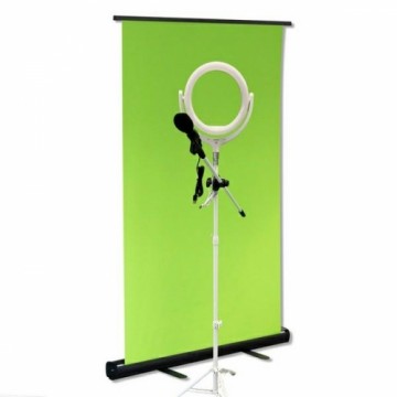 4smarts Zestaw Streamera Green-Screen     1.1x2m | mikrofon | lamka do selfie 541051