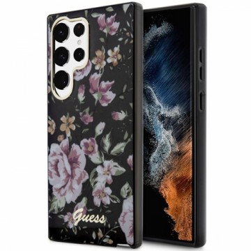 Guess GUHCS23LHCFWSK S23 Ultra S918 czarny|black hardcase Flower Collection