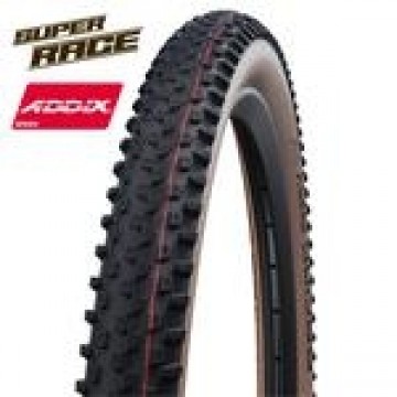 Riepa Schwalbe RacingRay EVO TLE SuperRace 29x2.25 [57-622] melna/bēša (gab.)