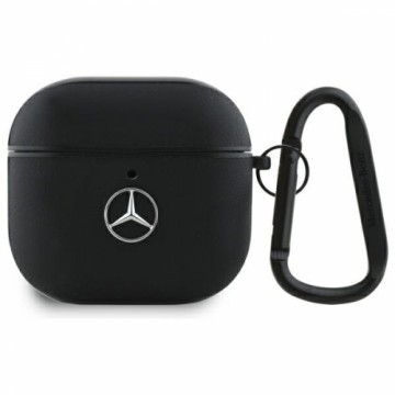 Mercedes Benz Mercedes MEA4CSLBK AirPods 4 cover        czarny|black Leather Metal Logo