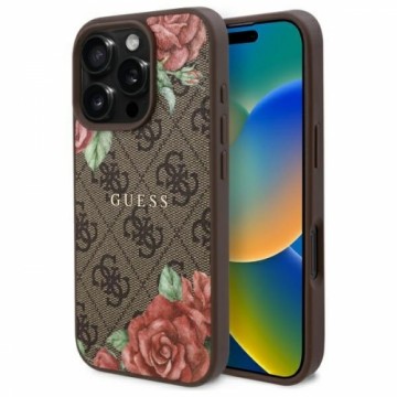 Guess GUHMP16XP4ROPEMCW iPhone 16 Pro     Max 6.9" brązowy|brown hardcase 4G Flowers Print MagSafe