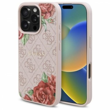 Guess GUHMP16XP4ROPEMCP iPhone 16 Pro     Max 6.9" różowy|pink hardcase 4G Flowers Print MagSafe