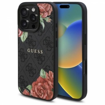 Guess GUHMP16XP4ROPEMCK iPhone 16 Pro     Max 6.9" czarny|black hardcase 4G Flowers Print MagSafe