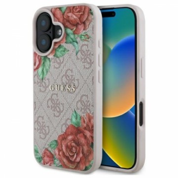 Guess GUHMP16SP4ROPEMCP iPhone 16 6.1"    różowy|pink hardcase 4G Flowers Print MagSafe