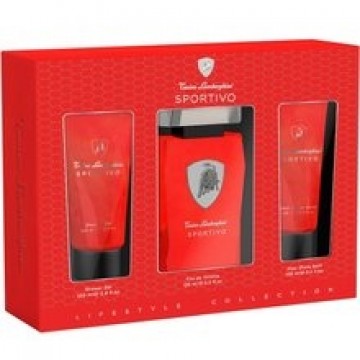 Lamborghini Sportivo Gift set EDT 125 ml, shower gel 100 ml and After Shave Balsam (after shave balm) 100 ml