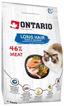 Sausā barība kaķiem - Ontario Cat Longhair, 400 gr