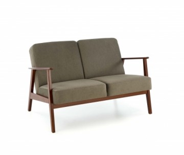 Halmar MILANO 2S sofa, olive CASTEL#39 / dark walnut