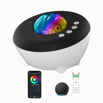 Elight J1 Aurora projector with atmosphere sounds & Bluetooth speaker Smart Wi-Fi Bluetooth App control White