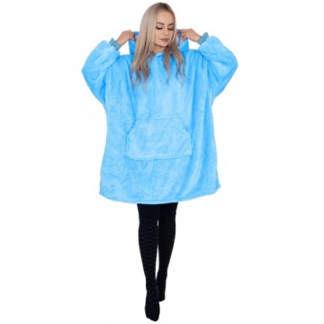 Oversized hoodie blanket Springos HA7319 sea blue