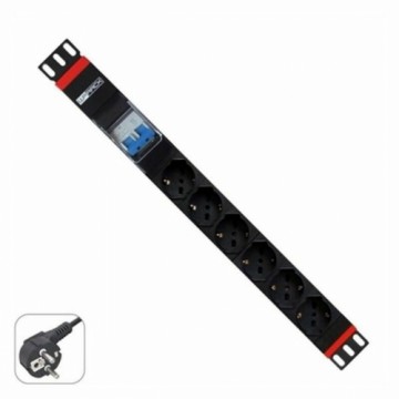 Schuko 19" 6 Way Multi-socket Adapter WP WPN-PDU-G02-06