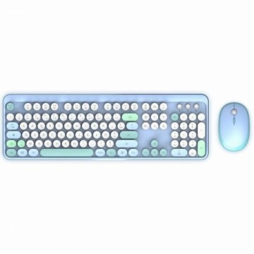 Клавиатура и мышь Mobility Lab Pure Color Синий Azerty французский