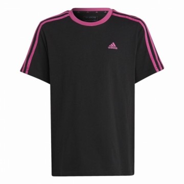 Детский Футболка с коротким рукавом Adidas Essentials Чёрный