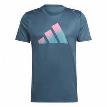 T-shirt Adidas Run Icons 3 Bar Blue