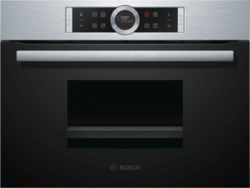 Bosch Serie 8 CDG634AS0 steam oven Small Black, Stainless steel Buttons, Touch