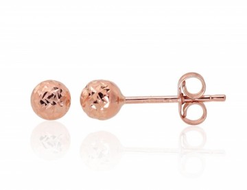 Gold classic studs earrings #1201243(Au-R), Red Gold 585°, 0.39 gr.