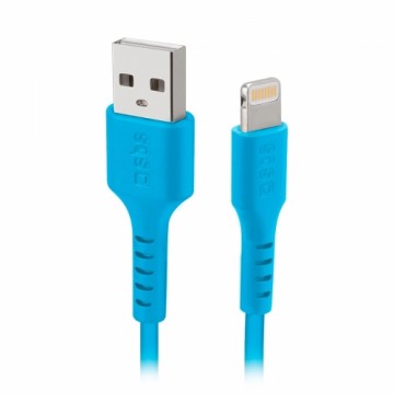 SBS USB - Lightning cable for data and charging Cyan