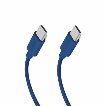 SBS Fabric cable with USB-C USB-C 1.5m 60W Blue