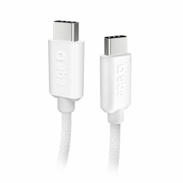 SBS Fabric cable with USB-C USB-C 1.5m 60W Gray