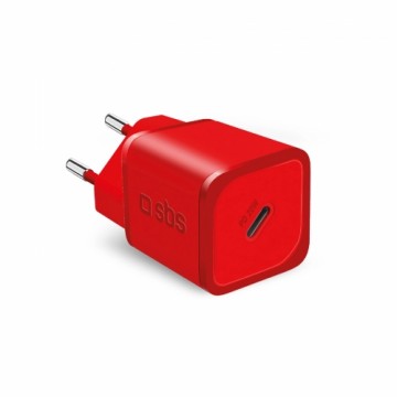 SBS 20W GaN Battery Charger - Ultra-fast charge with Power Delivery Red