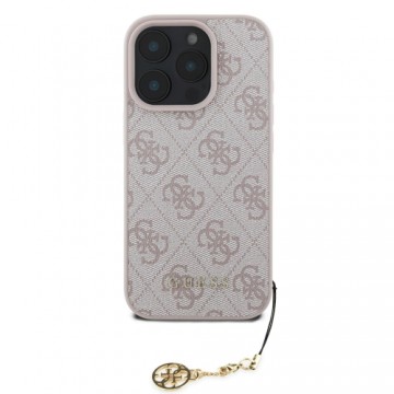 Guess 4G Charm Case for iPhone 16 Pro Max Tone on Tone Pink