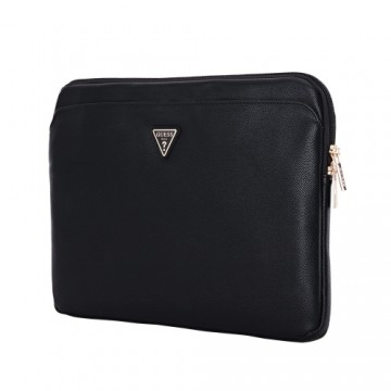 Guess PU Grained Triangle Logo Sleeve for Notebook 14" Black