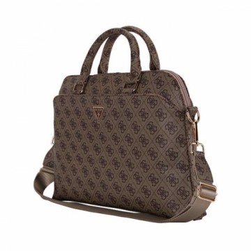 Guess PU 4G Triangle Logo Computer Bag 15|16" Brown