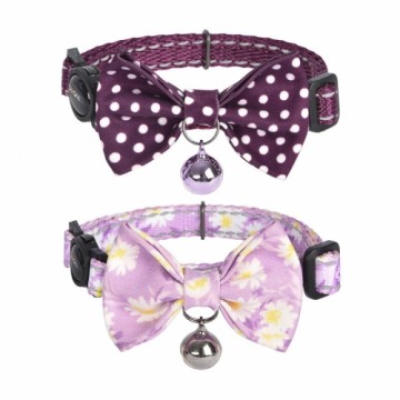 Collar set Dogness for cats 2 pcs (Calamus Purple|Polka Dot Purple)