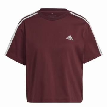 Women’s Short Sleeve T-Shirt Adidas 3S Cr Brown