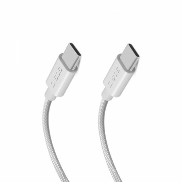 SBS Fabric cable with USB-C USB-C 2m 60W Gray