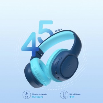 Tronsmart KH02 Wireless Headphones for Kids, Safe - Blue