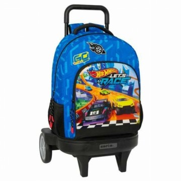 Школьный рюкзак Hot Wheels Let's race Синий Чёрный 33 x 45 x 22 cm