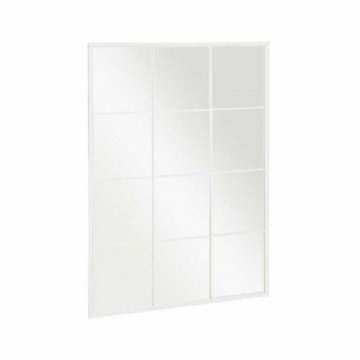 Wall mirror White Metal Crystal Window 90 x 120 x 2 cm