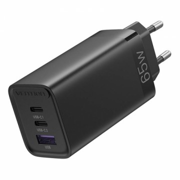 Vention FEDB0-EU 2xUSB-C 1xUSB-A 65W|30W|30W GaN network charger (black)