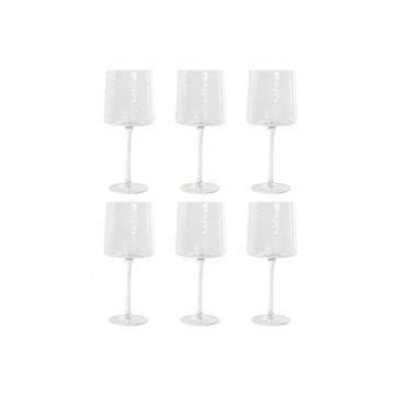 Set of cups Home ESPRIT Transparent Crystal 9,6 x 9,6 x 22,5 cm (6 Units)